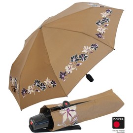 Knirps Umbrella Fiber T2 Duomatic Flower Game Teddy, brown
