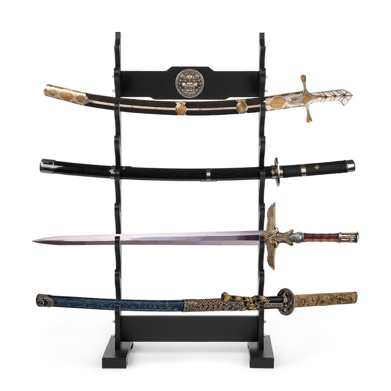 lukar Kylin 8 Tier Sword Rack Floor Standing, Multilayer Katana