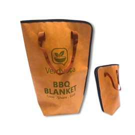 Verdvoca BBQ Blanket for Resting Meat, Insulated Meat Resting Bag, 5-Layer BBQ Brisket Blanket, Barbecue Blanket with Handle & Wide Mouth for Smoker Grilling Beef Pork Turkey, Tyvek Brown