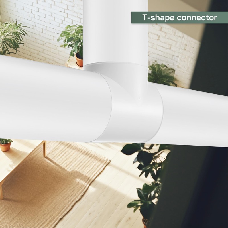Vent Systems 4'' Inch Duct Connector 3 Way Hose Adapter