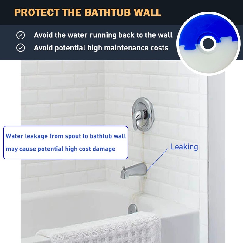 Flibyt Bathtub Spout Back Seal, Protect Bath Finished Wall from