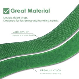 plantactic Garden Tie Green Tape, Plant Supports, Gentle On Plants (32.8ft × 0.6 inch, 3 Rolls, Green)