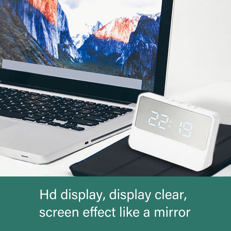 LED Digital Alarm Clock Simple Modern High Definition Display Mirror