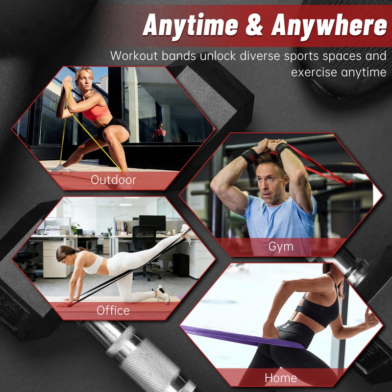 Resistance Bands for Working Out, 4-Level Pull Up Assistance Bands,
