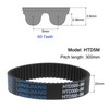 sourcing map HTD5M-300 Rubber Toothed Belt 60 Teeth Closed Loop