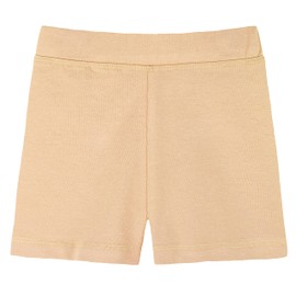 Lilax Girls' Basic Solid Soft Dance Short for Gymnastics or Under Skirts (8 Years, Beige)
