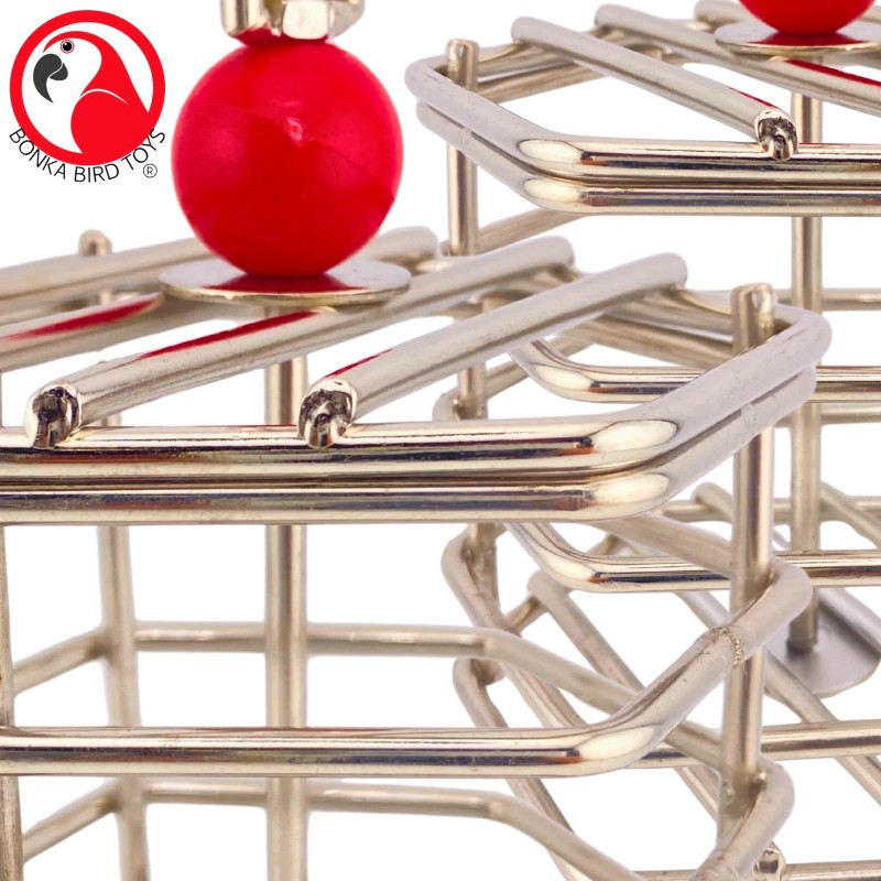 Bonka Bird Toys 00196 Small Stainless Steel Baffle Cage Treat