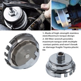 Toyota Corolla/Prius Oil Filter Wrench - 64mm 14 Flute Oil Filter Wrench Tool for Toyota/Lexus/Scion 1.8L Engines Fits Prius V, Matrix, xD, CT200h, iM, iQ