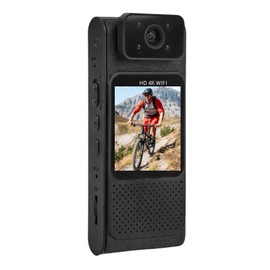 Body Camera with Audio and Video, 4K HD WiFi Body Cam with 180° Rotating Lens, Supports up to 256GB， Motion Detection, Night Vision Lights, Magnetic Body Worn Camcorder for Car Recording