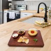 Bamboo Wood Cutting Board, Wood Chopping Block & Serving Tray
