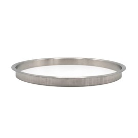 Outwater 12" (Nominal) Diameter x 1" Height 304 Polished Stainless Steel Trash Grommets for Countertop Inserted Trash