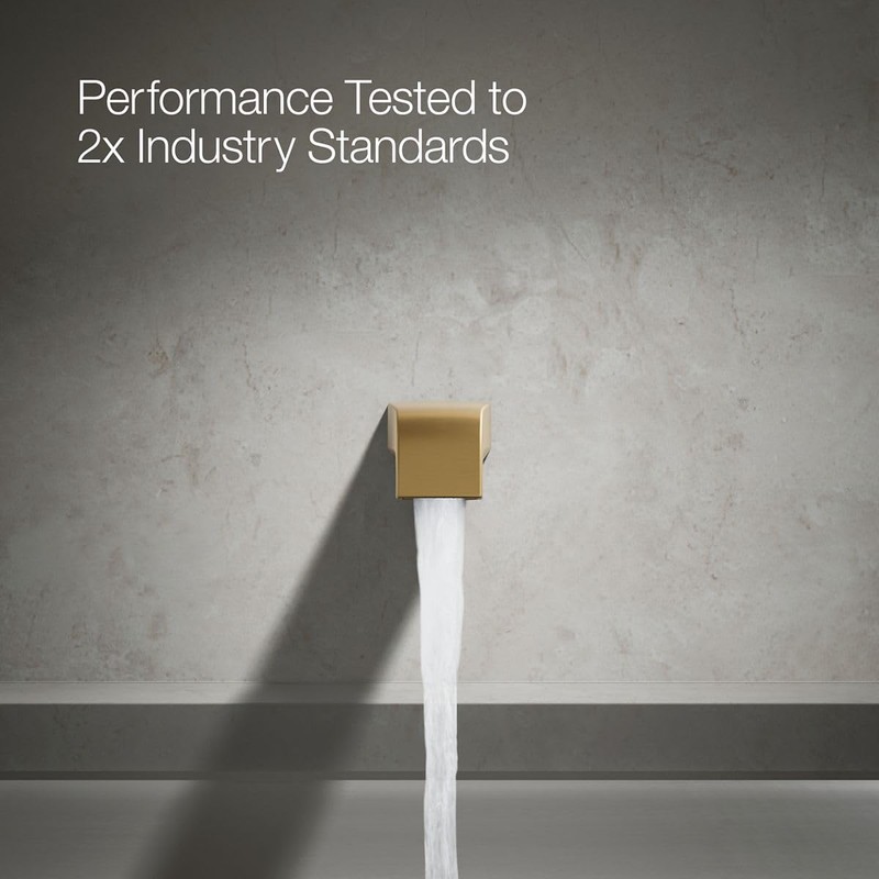 Kohler 30105-2MB Pitch Wall-Mount Non-Diverter Bath Spout, Vibrant Brushed Moderne