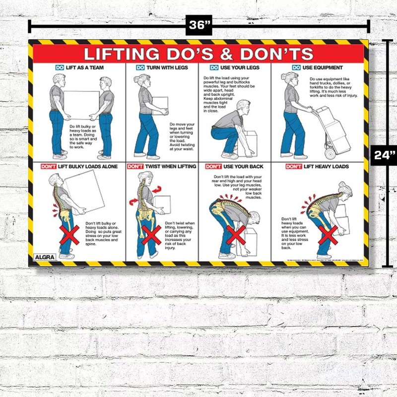 ALGRA - Lifting Do’s and Don’ts Safety Poster 24" x