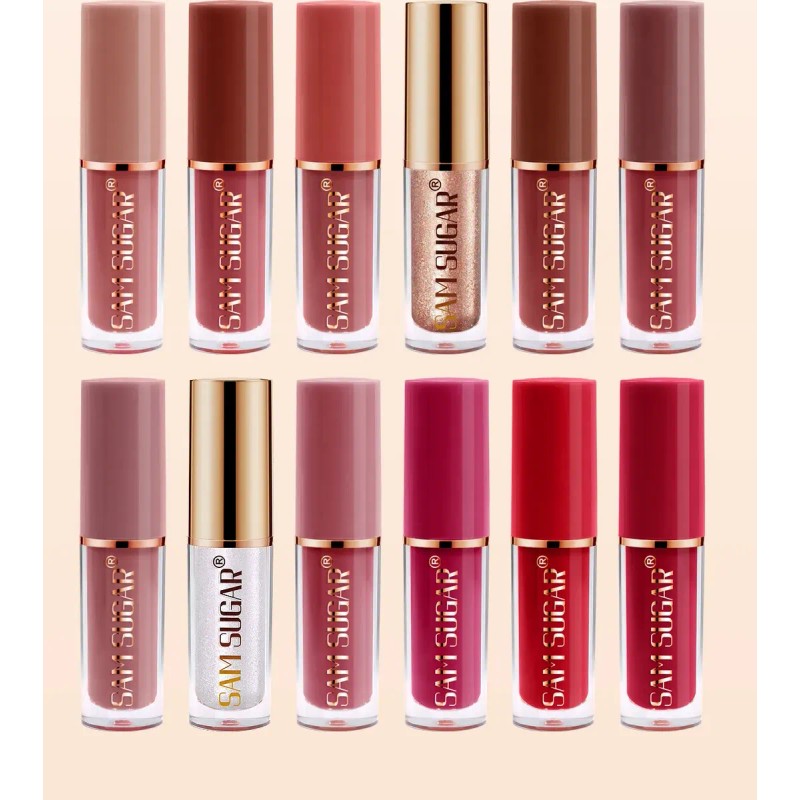 Set De 12 Labiales Mate De Larga Duración Pintalabio Regalo