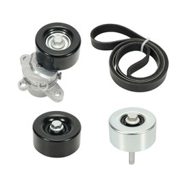 Kozlira Engine Drive Belt Tensioner Idler Pulley Serpentine Belt Kit Compatible with Nissan Maxima 3.5L V6, 2009-2015#Replace 11955JA10D 7PK1705 11925JA11A 11925JA100 with One Year Quality Assurance