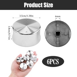 6 Pcs 6mm Gas Cooker Knob Universal Zinc Alloy Adjustment Knobs Universal Oven Cooker Cooker Hotplate