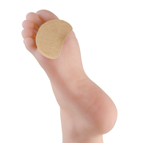 MARS WELLNESS Premium Adhesive Moleskin Blister Precut Medical Kidney Metatarsal Pads - 3" - Callus, Heel, Corns - 5 Pairs (10 Pieces)