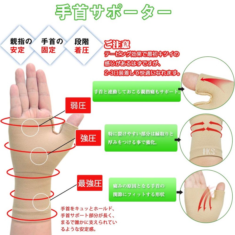 BIG Masow Wrist Supporter, Tendonitis, Fixed, For Women, Thumbs, Wrists,