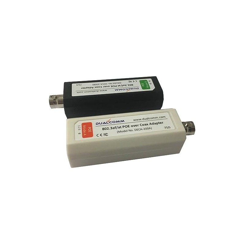 POE Ethernet-Over-Coax Adapter Kit (DECA-200-10M, 10Mbps Version) - by Dualcomm
