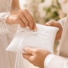 Wedding Ring Bearer Pillow, Weddings Ring Pillow with Lace Pearl