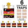 6 Pack Fly Traps Outdoor, Fly Bags Outdoor Disposable, Fly