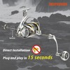 MARVELURE Locked-Type Power Handle (Square Shaft) Compatible for Shimano 17