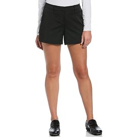 PGA TOUR Women's 4.5" Woven Golf Shorts with Satin Fabric, Moisture-Wicking, Sun Protection, Regular Fit, Caviar, 2