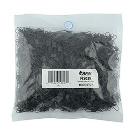 American Fishing Wire Broches de interbloqueo, tamaño #3, 30 LB (14 kg) Prueba, Negro, 1000 Piezas