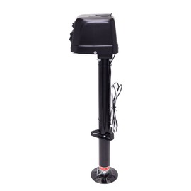 POLESTAR Electric Trailer Jack 3500lbs A-Frame, Power Trailer Electric Tongue Jack for Lifting RV Travel Utility Trailer Camper, Trailer Jack with 4.5" Drop Leg & LED Light & Manual Crank, 9-27" Lift