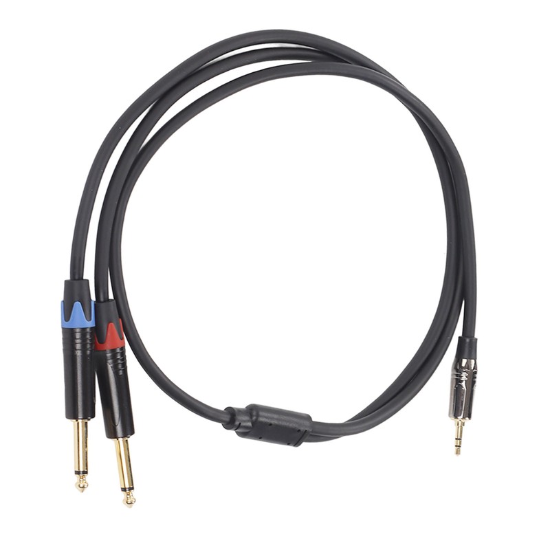 3.5mm 1/8 Inch Male to Dual 6.35mm 1/4 Inch TS
