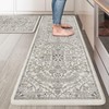 KIMODE Kitchen Mats Cushioned Anti Fatigue, 20"x47"+20"x32" Farmhouse Kitchen Rugs