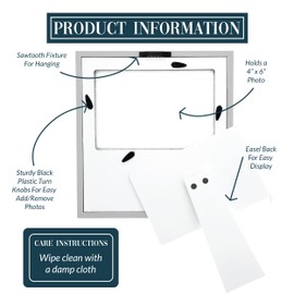 Pavilion - Friends Photo Frame, White Washed Distressed Picture Frame For a 6 x 4 photo, Unique Birthday Gift For Friends, Going Away Gifts For Friends, Overall Size 7.75” x 8.25”