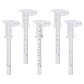 Eyebrow Ruler, Eyebrow Measuring Ruler, Plastic Caliper, for Cosmetic Tattoos, Eyebrow Lines and Lip Wrinkles, Pack of 5