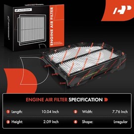A-Premium Filtro de Aire de Motor compatible con Honda CR-V CRV 2012 2013 2014 - L4 2.4L - Reemplazo 17220-R5A-A00