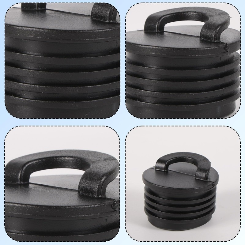 4pcs Kayak Scupper Plugs, Push-in Drain Hole Stoppers with Pull