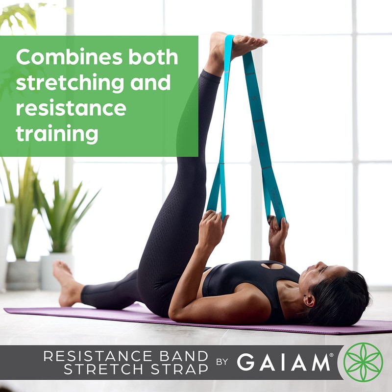 Gaiam Restore Resistance Band Stretching Strap - Stretch Legs &
