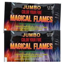 Magical Flames Jumbo Create Colorful & Vibrant Flames for Fire Pit - Campfire, Bonfire, Outdoor Fireplace – Magical, Colorful, Rainbow, Mystic Flames – Twice The Color – Half The Price (12)