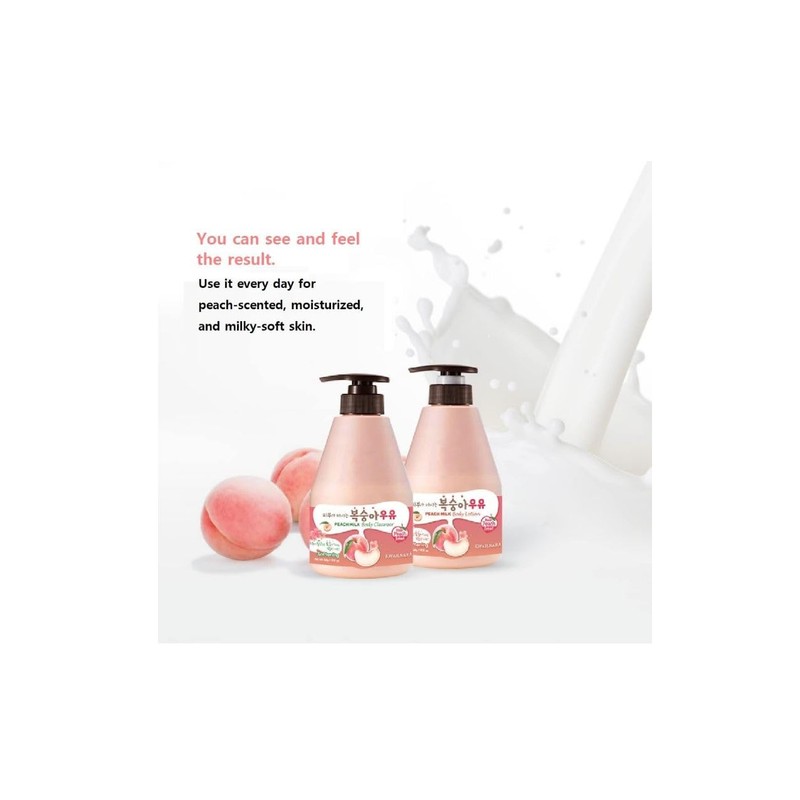 KWAILNARA Peach Milk Softening Body Lotion 560g (Pack of 1)