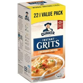 Quaker, Instant Grits, Cheddar Cheese, 0.99 Oz, 22 Packets