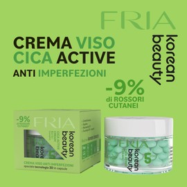 Fria Crema Viso Anti Imperfezioni Pelle Sensibile con Centella Asiatica, Crema Idratante Viso Donna Lenitiva per Acne e Rossori, Korean Beauty 50ml