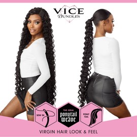 Sensationnel Vice Bundles weaving hair - Deep Twist 30-inch synthetic virgin hair dupe bundle hair sew in and pony tail long length hair - Vice Bundle Deep Twist 36 Inch (1 pack, 4 MEDBROWN)