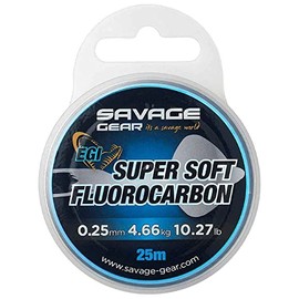 Savage Gear Super Soft Fluorocarbon Egi 25M 0.25Mm 4.66Kg 10.27Lb Pink