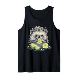 Lime Hedgehog Watercolor Artwork Lime Fruit Hedgehog Lover Tank Top