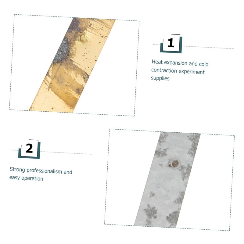 BESPORTBLE 1Pc Bimetallic Sheet Metal Physics Experiment Tool Expansion Contraction