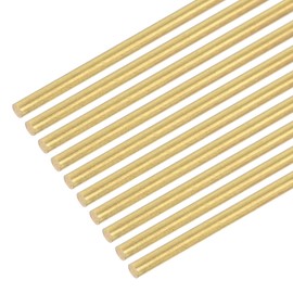 DMiotech 100 Pack 10" x 1/16" Brass Rods,Solid Round Brass Rod for DIY Craft Brass Welding Rods Lathe Bar Stock for Drift Punches Shaft Model Plane Ship Car