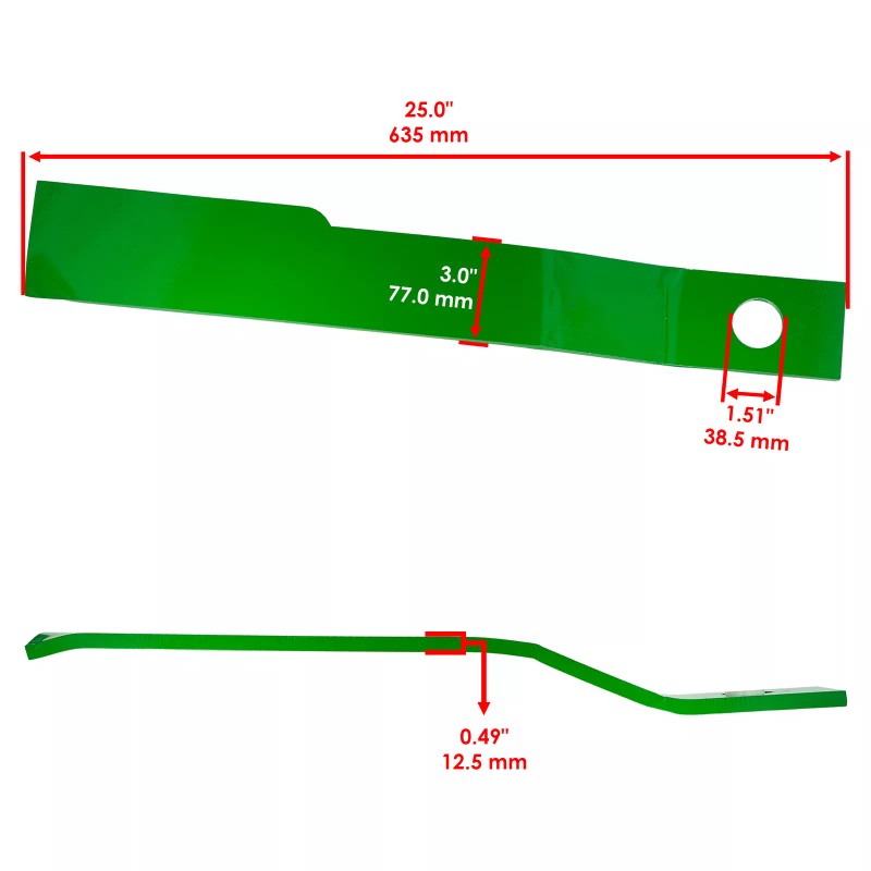 Caltric 501124 Cutter Blades for King Kutter 5' Rotary Pull
