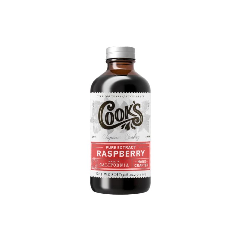Cook's Pure Red Raspberry Extract 32 oz