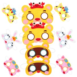 SUPVOX 10pcs Animal Masks Cartoon Party Masks for Boys Skin Friendly Non Woven Cloth for Festivals Holiday Celebrations Fun Cosplay Decorations