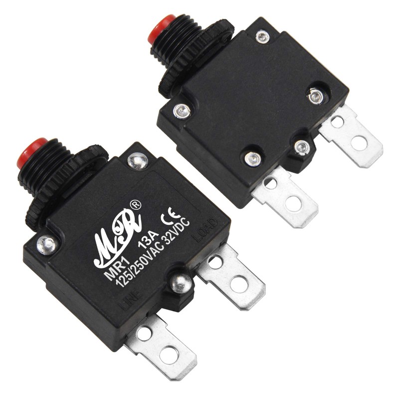 RKURCK 13 Amps Thermal Circuit Breakers 125/250V AC 32V DC
