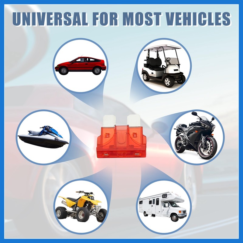 VekAuto 32V Standard Fuse Adapter Fuse Kit with 2pcs 10A